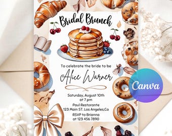 Bridal Brunch Bridal Shower Invitation | Editable Digital Download | Bridal Brunch Invitation | Printable Template Instant Access