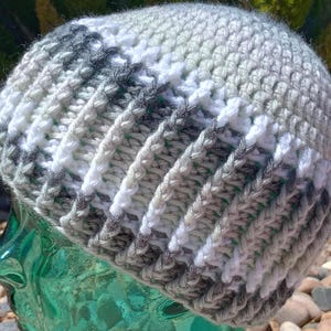 Hand-made Beanies. Multicolor. Striped.