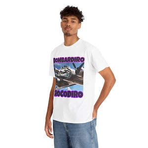 Bombardino Crocodilo Brainrot funny vintage unisex t-shirt, Brainrot tee, Bootleg Rap Tee, Italian Brainrot Meme, Crocodile Tee, Trending Tee