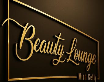 Laser Cut Sign, Beauty Salon Sign, Custom Business Sign, Reception Logo Sign, Clinic Sign, Spa Decor Sign, Flat cut Letters, Company Signage