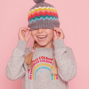 Hand Knit Zigzag Fair Isle Hat Pattern – PDF Download
