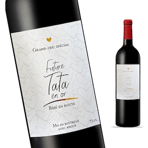 Annuncio di gravidanza sull'etichetta del vino - Futura zia - Stile: Grand Cru Speciale - FUNFEST