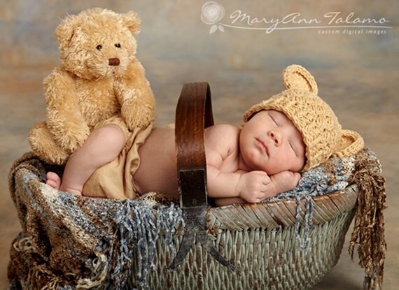 Chapeau Nouveau Ne Bebe Garcon 0 1 Mois Bebe Chapeau Ourson Etsy