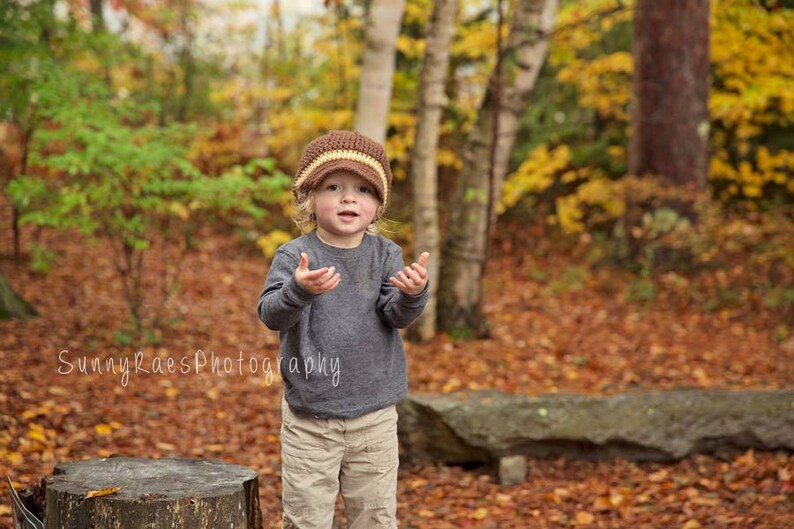 Gold and Cream Kids. Brown Children Fall Clothing Photo Props Boy Newsboy Hat 2T to 4T Toddler Boy Newsboy Cap Boy Hat
