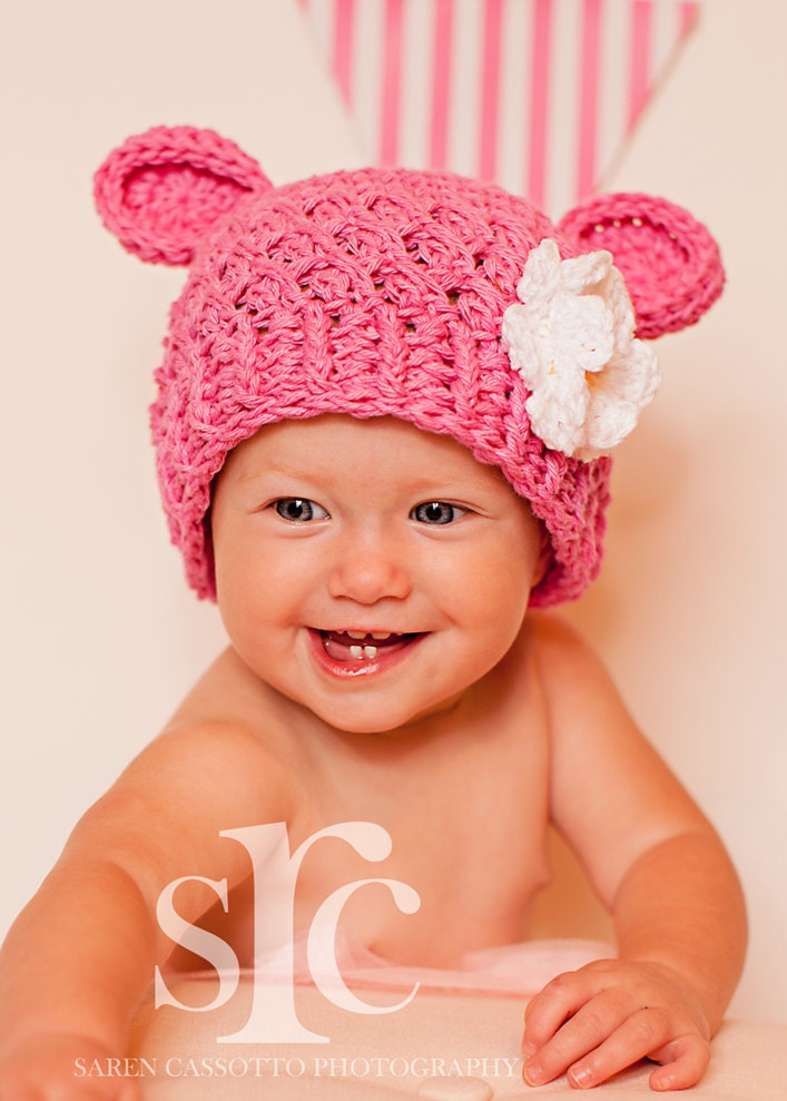Baby Girl Hat 12 to 24 Months Baby Girl Chunky Monkey Hat Etsy