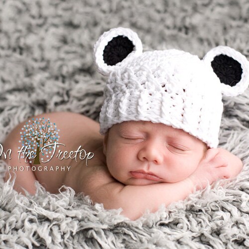 NEWBORN Baby Panda Hat Flapper Baby Boy Hat Baby Girl Hat Etsy