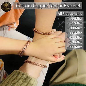 Custom Copper Tensor Bracelet – Adjustable Size & Frequency | Energy Balancing Jewelry, Unique Birthday Gift