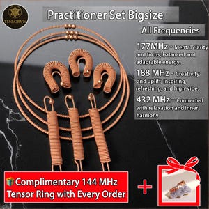 Practitioner Set Bigsize – Tensor Rings, Sacred 1 Cubit Ring, Acu-Vac Coil, Sacred Cubit Feedback Loop, Tensor Rings