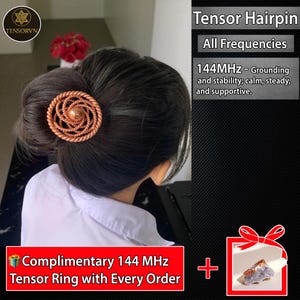 Tensor Hair Clip 144MHz, Tensor Hair Accessory, Energy Rings, Tensor Generator, Tensor Rings