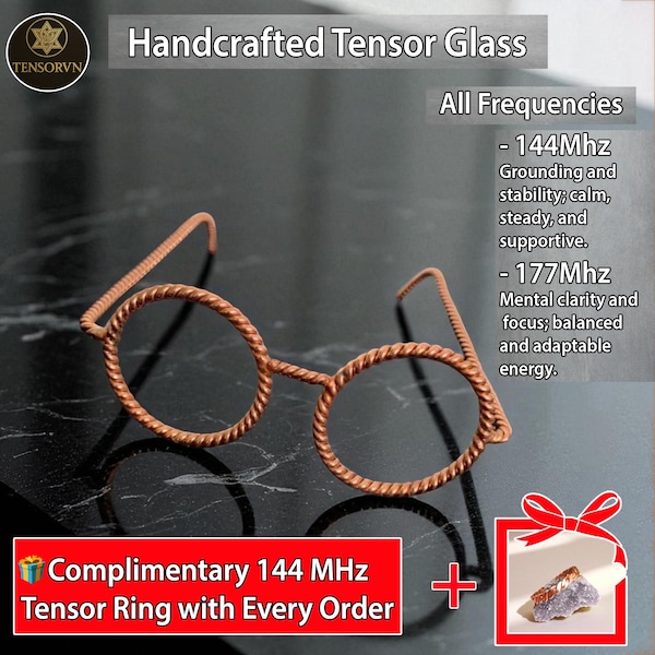 Tensor Ring Energy Glasses | Copper Sacred Geometry Tool for Focus & Energy Balance