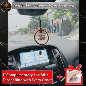 Tensor Harmonizer with Seeding Rings – Sacred Geometry Decor for Home, Car & Meditation Space