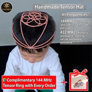Handmade Tensor Hat, Copper Energy Ring, Tensor Generator Design, Focus & Clarity Tool, Unique Gift Idea, by TensorVN