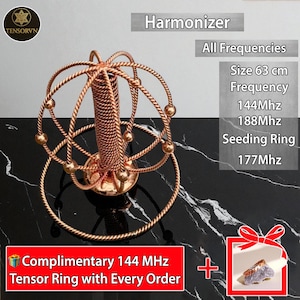 Tensor Harmonizer with Seeding Ring – Copper Tensor Ring, EMF-Aware Energy Balance, Inner & Outer Space Decor