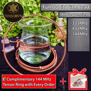Tensor Rings - Full Cubit With Bead, Meditation Tool, Grounding Energy, , Handmade Copper Ring,Meaningful Gifts - Health - Spiritual Gifts
