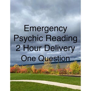 EMERGENCY PSYCHIC READING - 2 hour delivery time frame - One question - Intuitive reading - Psychic reading