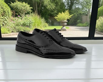 Pronto Uomo Firenze Dress Shoes Formal Tux Black Patent  display picture 1