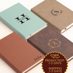 Customized Leather Journal, Personalized Leather Journal, Journal with Name, Personalized Notebook, Personalized Diary, Travel Size
