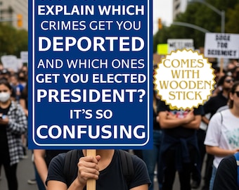 Which Crimes Get You Deported Political Protest Sign,Anti Trump Signs,Political Sign,Trump Protest Signs,Anti Trump Yard Signs,Protest Signs