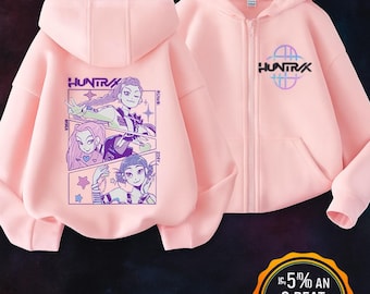 Hoodies for Kids: Huntrix Kpop Zip-up Sweatshirt - Etsy