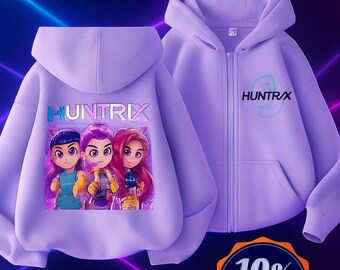 Sweat à Capuche Huntrix, Streetwear Pour Jeunes, Parfait Pour Le Gaming