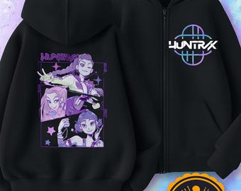 Générique Sweats à Capuche Huntrix Kpop Enfant, Veste à Capuche Zippé