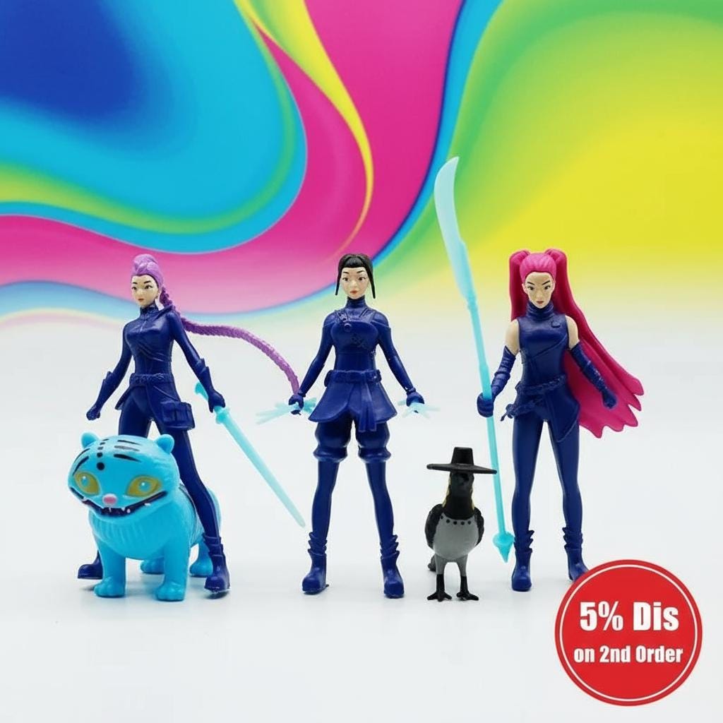 Huntrix Merch Barbie Puppen 3er Set | 29cm Anime Figuren Mit Beweglichen Gelenken | Sammlerpuppen