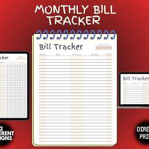 Monthly Bill Tracker Printable: Buchhaltung Organizer (A4/A5/Letter/Half Letter PDF)