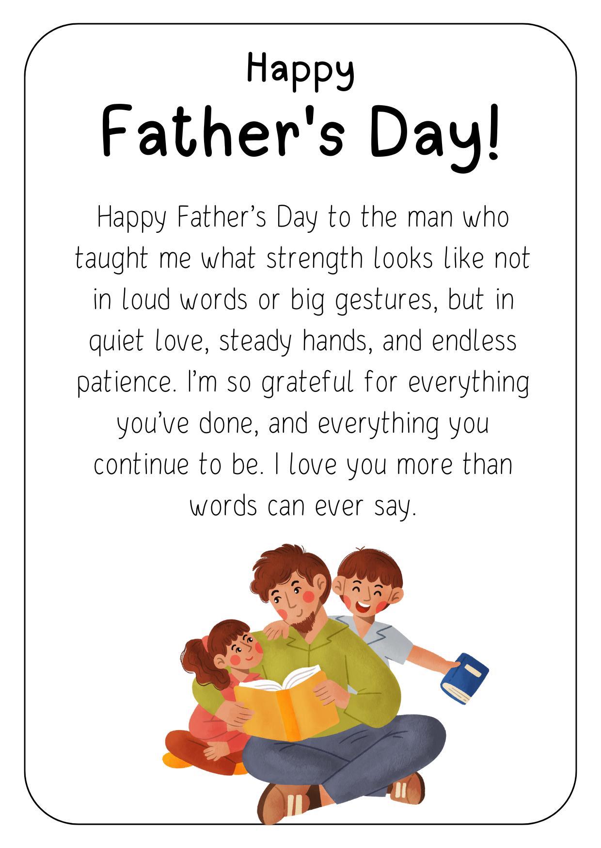 Father’s Day Card With Best Wishes | Printable Digital Card for Dad ...