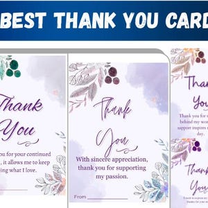 Paquete de tarjetas de agradecimiento imprimibles / 10 tarjetas digitales / Regalo de agradecimiento / Descarga instantánea para expresar gratitud al cliente / Tarjetas de agradecimiento