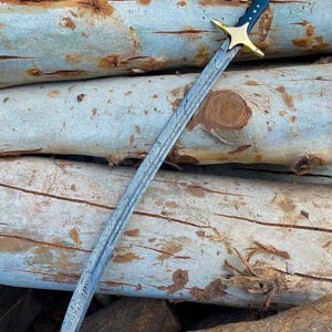 Aangepaste handgemaakte Damascus staal Ertugrul Scimitar Arabisch Turks zwaard Micarta handvat cadeau voor hem, verjaardagscadeau, Arabisch-islamitisch zwaard