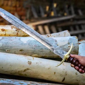 Hand Forged Viking Personalized Damascus steel sword | Custom fantasy sword | Collectible Medieval Historical sword | Christmas gift | USA