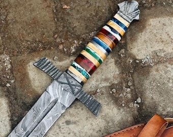 Viking Sword, Damascus Sword ,Hand Forged Sword, Long Sword, Sword, Sword Real, for Viking Costumes, Gift for Groomsmen,