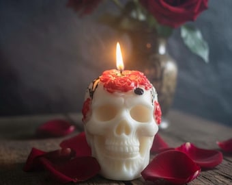 Soy Wax Skull Candle – Gothic Halloween Decor