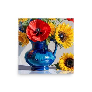 Belleza floreciente - Póster de jarrón floral vibrante
