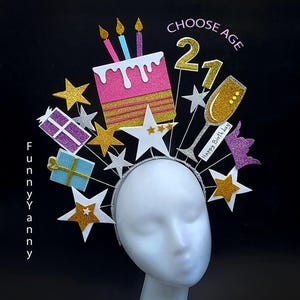 21st birthday crown, glitter birthday crown,birthday girl tiara,21st party accessory,birthday photo prop,custom birthday crown,sparkly crown