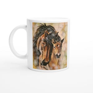 Horses, White 11oz Ceramic Mug