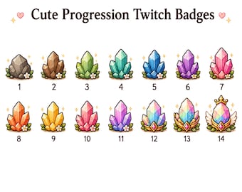 Kristallen Twitch-badges (direct te downloaden)
