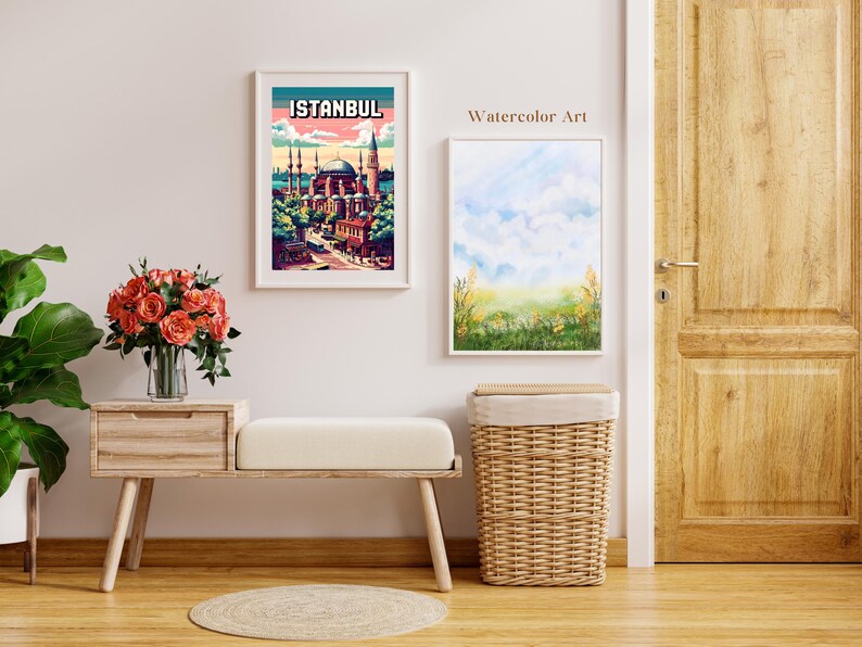 Istanbul Pixel ISTANBUL Pixel Art Print – Ghibli Inspired Digital Poster – Anime Style ...