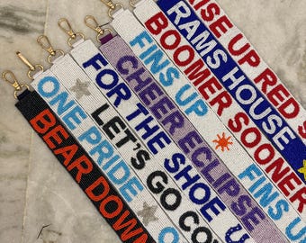 Correas de cuentas hechas a mano para los días de partido, correas de cuentas para tus días de partido con bolsa transparente