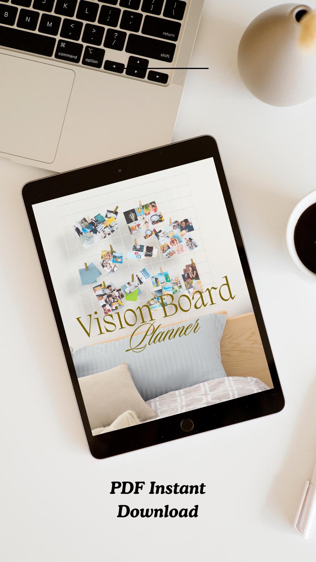 Vision Board Planner Goal Setting and Manifestation Journal Printable ...