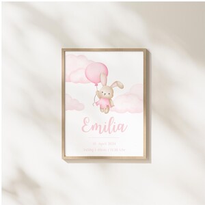 Personalized Birth Poster – Digital Download | Baby Poster with Name & Birth Date | Printable Nursery Decor