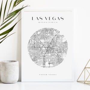 Las Vegas benutzerdefinierte Stadt Karte Druck, druckbare Stadt Poster, digitaler Download Karte Kunst, minimalistische Straßenkarte, moderne Wandkunst, Stadt Karte Geschenk