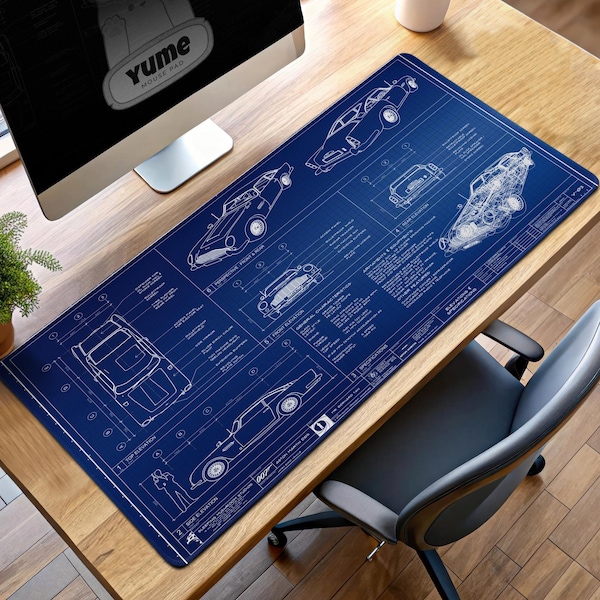Blueprint Table Mat Desk Mats Blueprint - Etsy UK