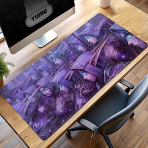 Sylvanas Windrunner Gaming Mouse Pad, Night Elf Desk Mat, Large Fantasy Mousepad, WoW Gift for Gamers, Horde Alliance Office Decor