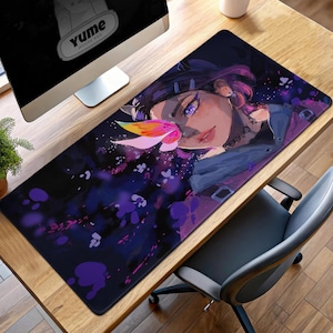 Valorant Clove Gaming Mouse Pad, Anime Style Valorant Desk Mat, Clove Agent Gift, Aesthetic Gaming Desk Accessory, Esports Setup Mat