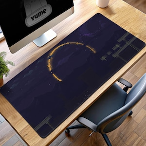 Alfombrilla de escritorio Risk of Rain: Escena de planeta vacío de ciencia ficción de un juego de disparos roguelike, alfombrilla de ratón para juegos, decoración de mundo alienígena, regalo para gamers