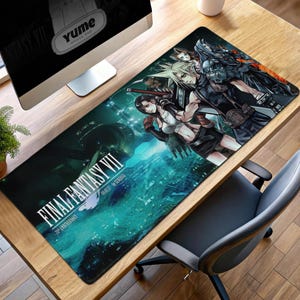 Final Fantasy VII Desk Mat: Midgar Scene, Cloud & Tifa Gaming Mouse Pad