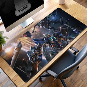 Gundam Mecha Battle Mouse Pad – Space Combat Scene, RX-78-2, Anime Robot Desk Mat, Mobile Suit Fan Gift, Sci-Fi Decor
