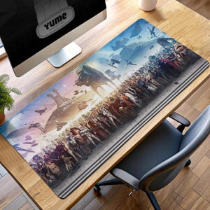 Star Wars Gaming Mouse Pad, Galactic Empire Desk Mat, Sci-Fi Battle Desk Pad, Space Wars Gift