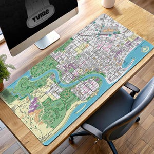 Springfield Map Desk Mat: The Simpsons Gaming Mouse Pad